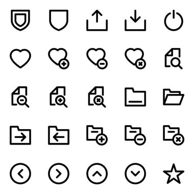 Evrensel ağ & mobil için özet simgeleri.