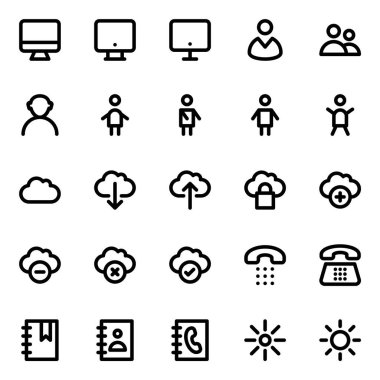 Evrensel ağ & mobil için özet simgeleri.