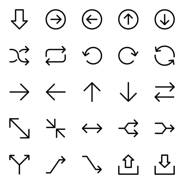 Icônes Contour Pour Universel Web — Image vectorielle