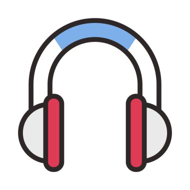 Kulaklık için doldurulmuş renk özeti simgesi.