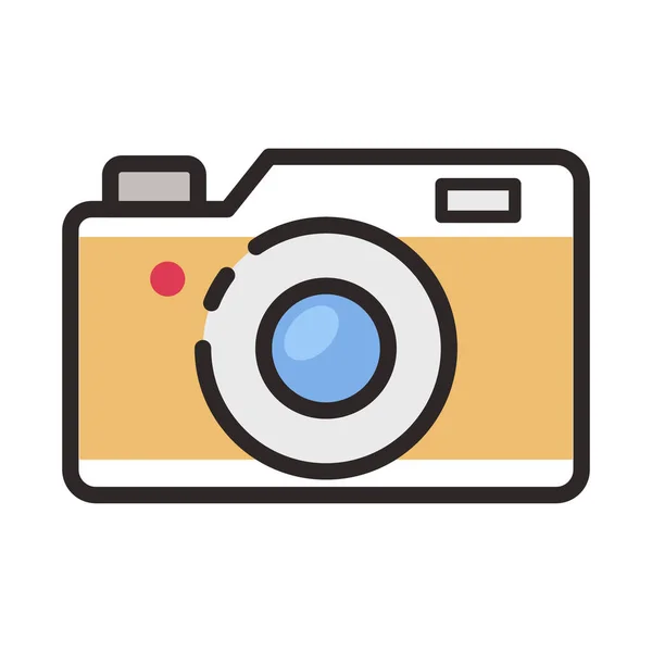 Filled Color Outline Icon Digital Camera — Stock Vector