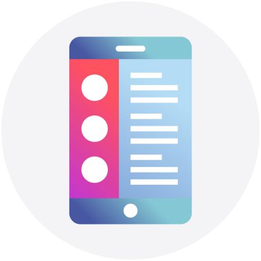 Taşınabilir menü için renk simgesi.