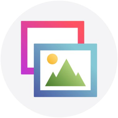 Fotoğraflar için renk simgesi.