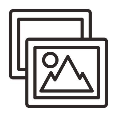 Fotoğraflar için özet simgesi.