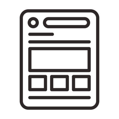 Ağ şablonu için özet simgesi.