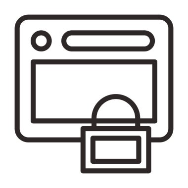 Web sitesi kilidi için özet simgesi.