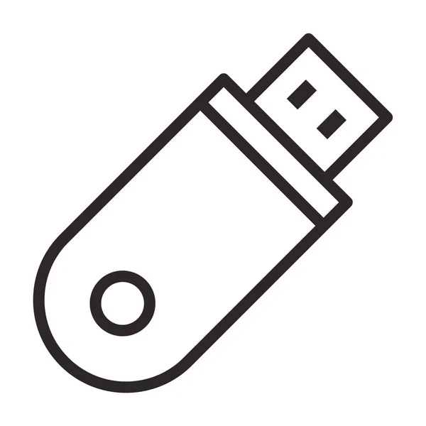 Outline Icon Usb — Stock Vector