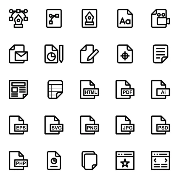 Overzicht Iconen Voor Webdesign Ontwikkeling — Stockvector