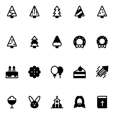 Noel ve Paskalya için simge simgeleri.