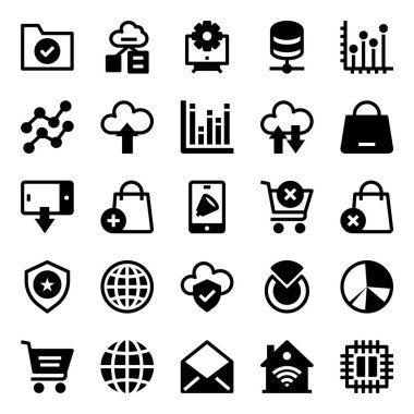 Veri analizleri için simge simgeleri.