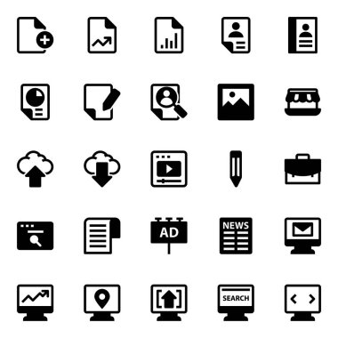 Dijital pazarlama için simge simgeleri.