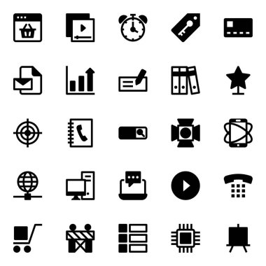 Dijital pazarlama için simge simgeleri.