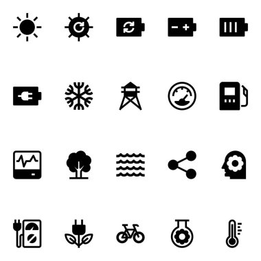 Ekoloji ve çevre için simge simgeleri.