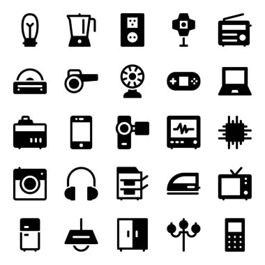 Elektronik için simge simgeleri.