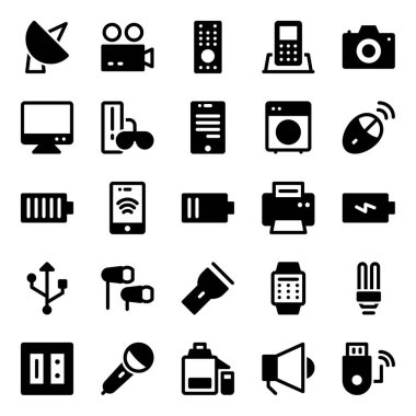 Elektronik için simge simgeleri.