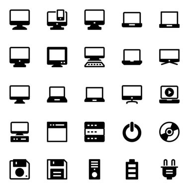 Aygıtlar ve aygıtlar için simge simgeleri.