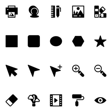 Grafik tasarımı için simge simgeleri.