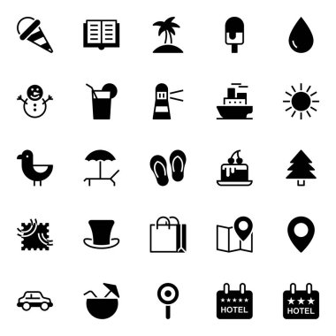 Tatil için simge simgeleri.