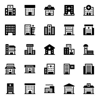 Hastane binası için sembol.