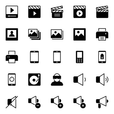 Çokluortam simgeleri.