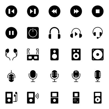 Çokluortam simgeleri.