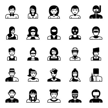 Meslekler için simge simgeleri.