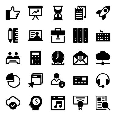 Ofis ve iş için simgeler.