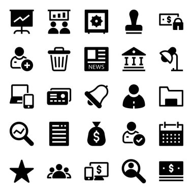 Ofis ve iş için simgeler.