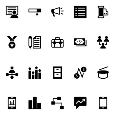 Proje yönetimi için simge simgeleri.