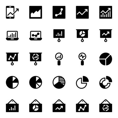 Rapor ve analiz için simge simgeleri.