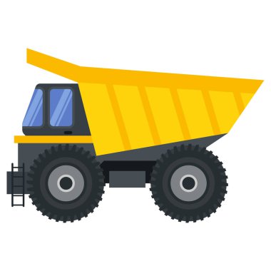 İnşaat makineleri için resim dökümü kamyonu.