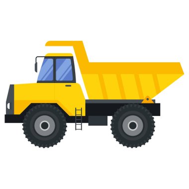 İnşaat makineleri için resim dökümü kamyonu.