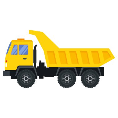 İnşaat makineleri için resim dökümü kamyonu.