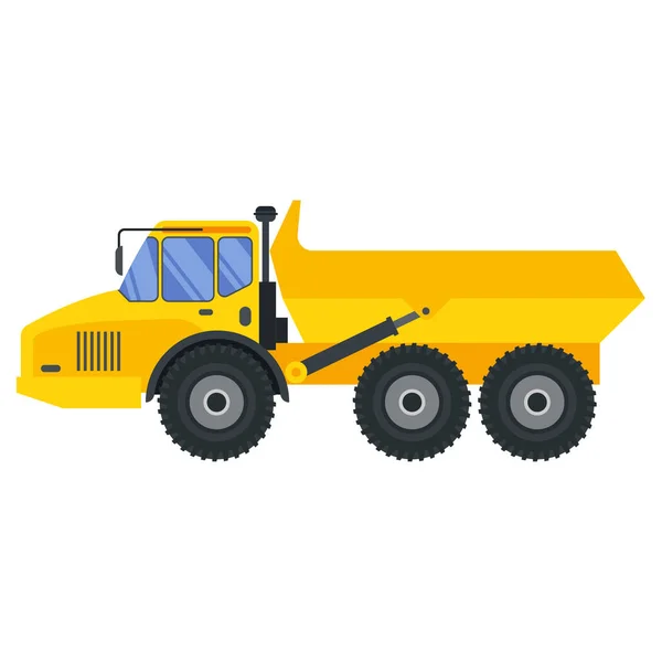 Illustration Für Baumaschinen Muldenkipper — Stockvektor