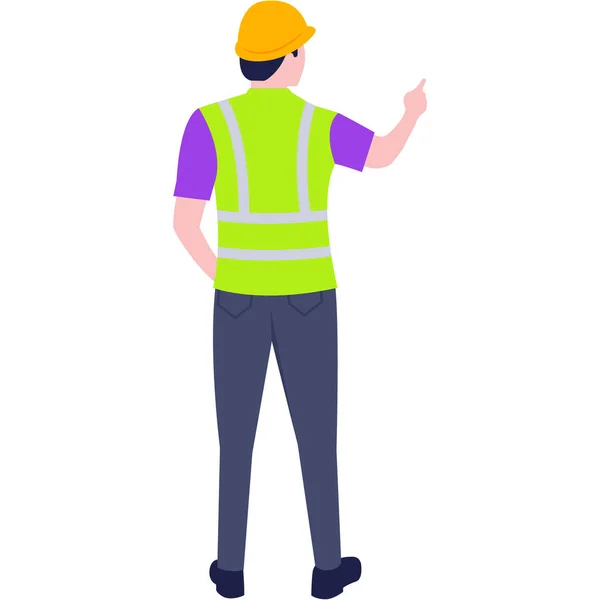 Construction Architect Engineer Worker Illustration — Stock Vector