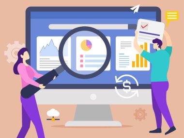 Pazarlama ekibi SEO üzerinde çalışıyor.