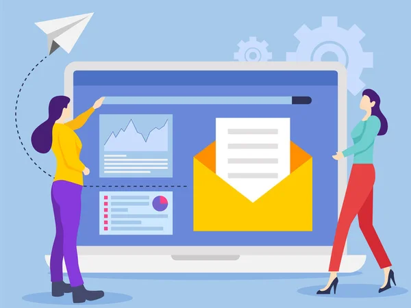 Email Marketing Για Seo Illustration — Διανυσματικό Αρχείο