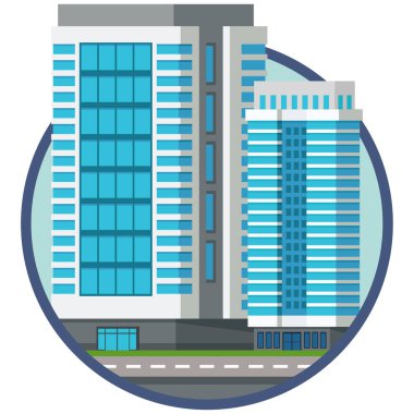 Ofis şehri güzel bir illüstrasyon.