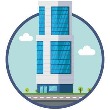 Ofis şehri güzel bir illüstrasyon..