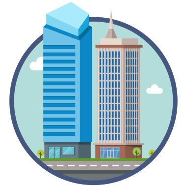 Bank City binası güzel bir illüstrasyon.