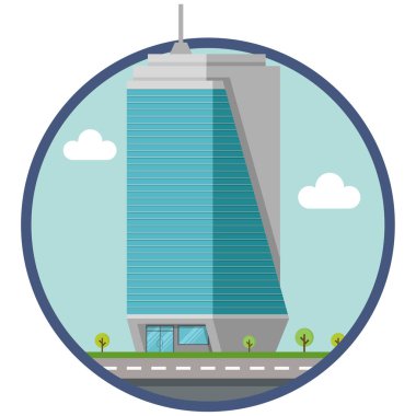 Ofis şehri güzel bir illüstrasyon..