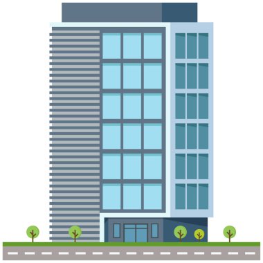 Ofis şehri güzel bir illüstrasyon..