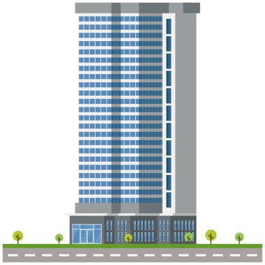 Ofis şehri güzel bir illüstrasyon..