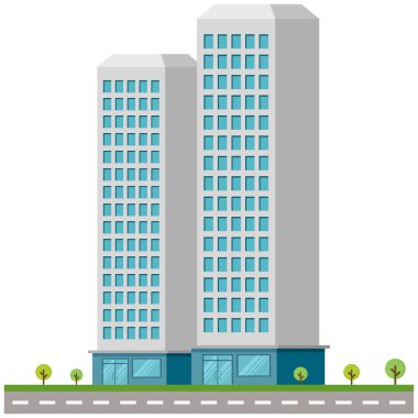 Ofis şehri güzel bir illüstrasyon..