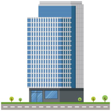 Ofis şehri güzel bir illüstrasyon..