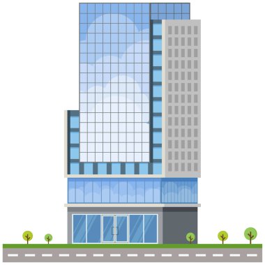 Ofis şehri güzel bir illüstrasyon..