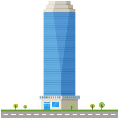 Ofis şehri güzel bir illüstrasyon..