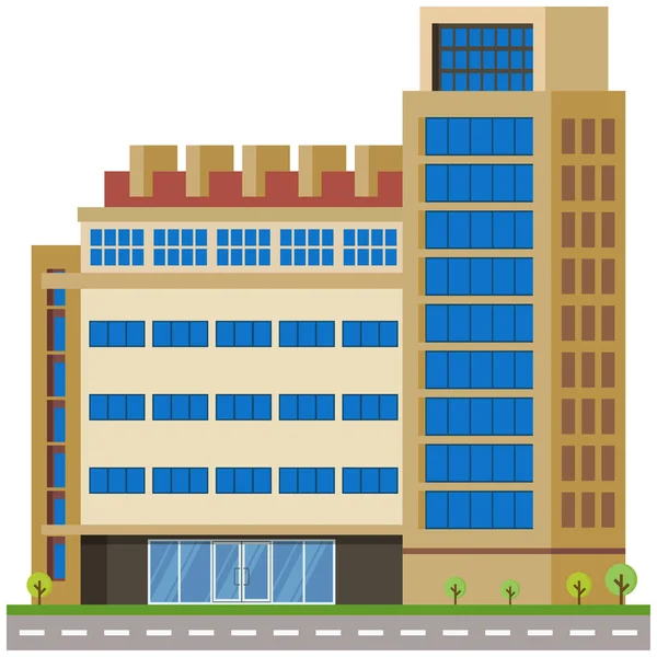 Empresa Edificio Ciudad Hermosa Ilustración — Vector de stock