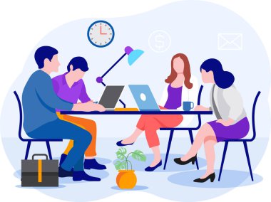 İş ekibi ofisinde toplanıyor.