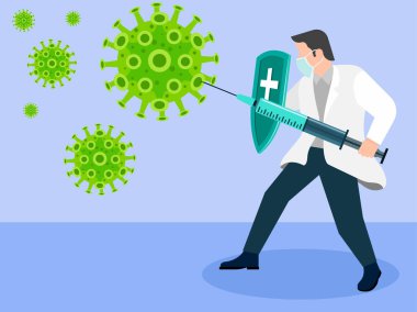 Doktor Corona ile kavga ediyor.